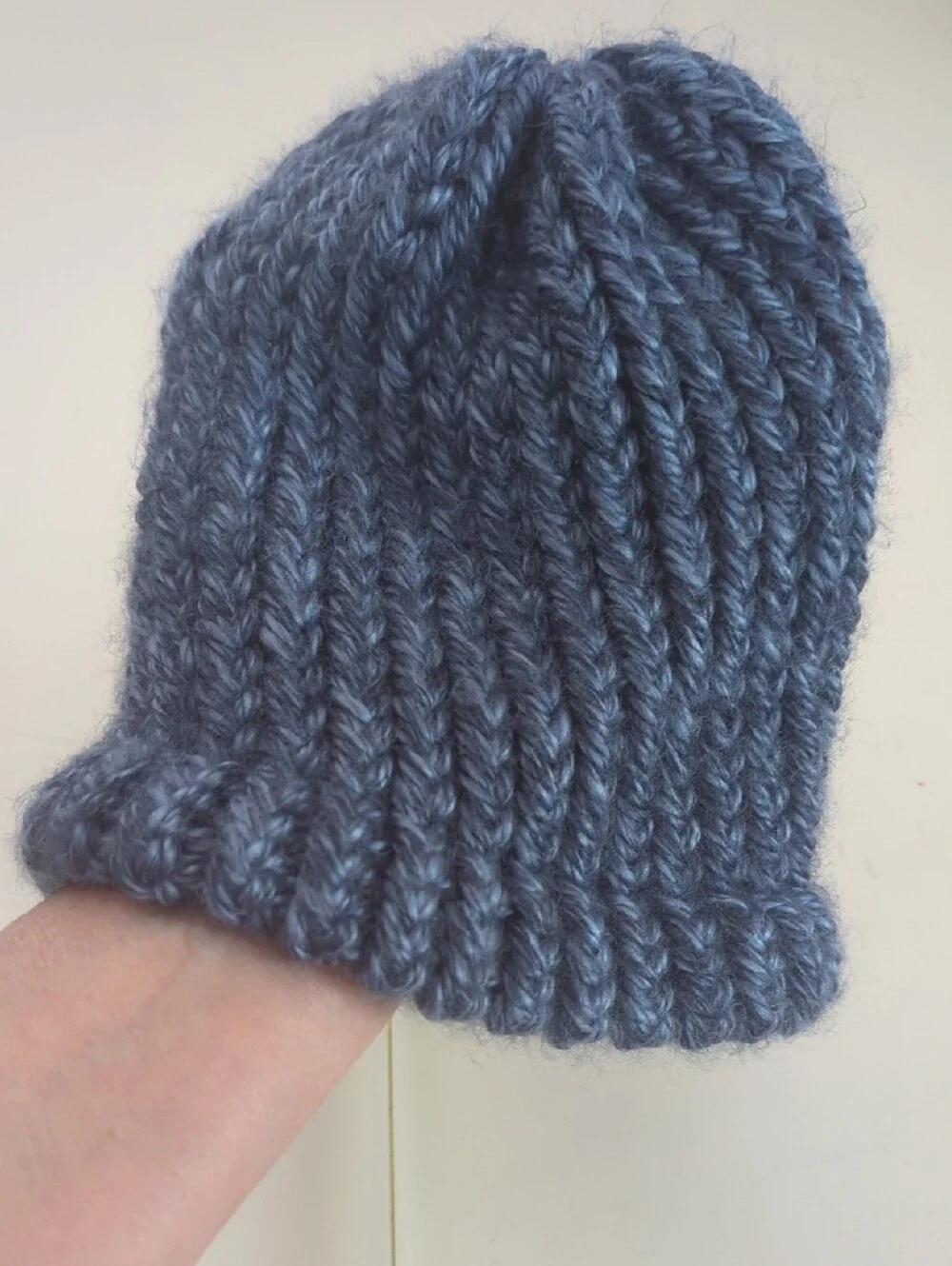 Kids Knit Beanie Hat Set - Green & Blue
